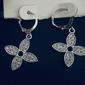 Silver Floral Earrings